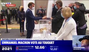 Second tour des régionales: Emmanuel Macron vote au Touquet