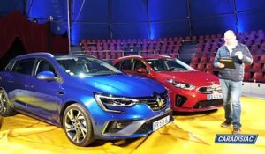 Comparatif vidéo - Kia Ceed SW hybride rechargeable VS Renault Megane Estate E-Tech hybride rechargeable - Salon Caradisiac