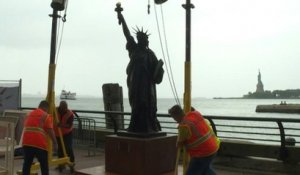La "petite sœur" de la statue de la Liberté, prêtée par la France, exposée à New-York
