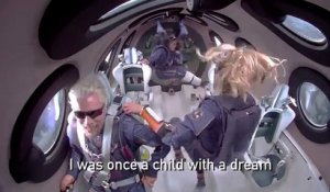 Premières images de richard Branson en vol dans l'espace