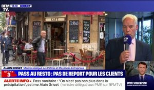 Alain Griset: "Non", il n'y aura pas de report de la mise en place du pass sanitaire pour les clients dans les restaurants
