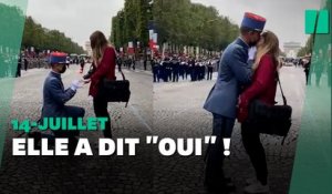 Avant le défilé du 14-Juillet, ce militaire a fait sa demande en mariage