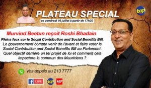 À suivre sur Top FM : pleins feux sur le Social Contribution and Social Benefits Bill, Murvind Beetun reçoit Roshi Bhadain