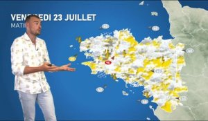 Bulletin météo pour le vendredi 23 juillet 2021