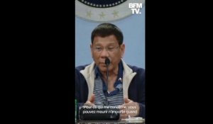 Le président philippin Rodrigo Duterte menace les personnes qui refusent de se faire vacciner