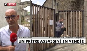 Michael Chailloux, en duplex depuis Saint-Laurent-Sur-Sèvre, fait le point sur le profil du suspect de l'assassinat d'un prêtre,