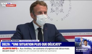 Emmanuel Macron rappelle que le vaccin est "une arme", " une assurance tous risques contre la réanimation"