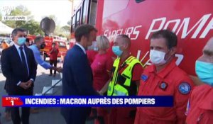 Story 2 : Le feu pas fixé, Emmanuel Macron auprès des pompiers dans le Var - 17/08
