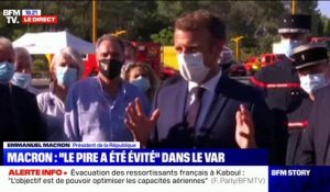 Emmanuel Macron: "Aujourd'hui, 11 Canadairs ont été mobilisés sur ce feu, là où la France dispose de 12 Canadairs"