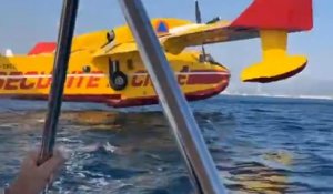 Incendie dans le Var : un bateau de plaisance frôlé par un Canadair en pleine zone d'écopage