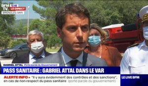 Gabriel Attal assure qu'"il y aura évidemment des contrôles et des sanctions" en cas de non-respect du pass sanitaire