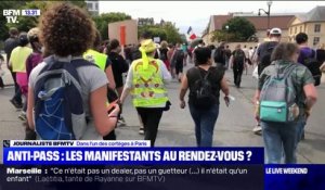 Manifestation anti-pass: le cortège à l'initiative des gilets jaunes s'est élancé à Paris