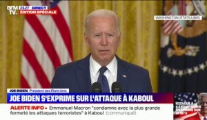 Joe Biden est "outragé et attristé" par l'attentat à Kaboul