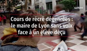 Cours de récré dégenrées : le maire de Lyon sans voix face à un élève déçu