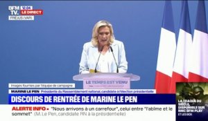 Marine Le Pen: "Comme je l'avais annoncé au congrès de Perpignan, j'ai pris la décision de quitter la présidence" du Rassemblement national