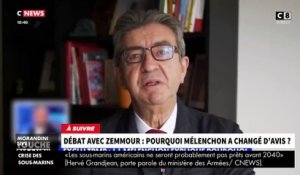 Très critiqué  y compris dans son propre parti, Jean-Luc Mélenchon explique pourquoi il a accepté de débattre avec Eric Zemmour