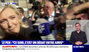 Mélenchon/Zemmour: pour Marine Le Pen, il s'agit d'un "débat entre amis"