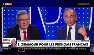 Eric Zemmour s'explique sur la "polémique des prénoms" et provoque la colère de Jean-Luc Mélenchon : "Ca suffit, vous insulter en permanence les musulmans !"
