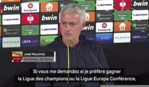 AS Rome - Mourinho : "Si vous me demandez de choisir entre la Ligue des champions ou la Ligue Europa Conférence..."