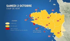 Coup de vent en Bretagne ce samedi