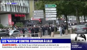 Éric Zemmour a été accueilli par une manifestation antifasciste à Lille