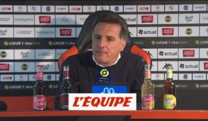 Pelissier : « Pas un très bon match » - Foot - L1 - Lorient