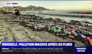 Marseille: pollution massive sur les plages suite aux intempéries