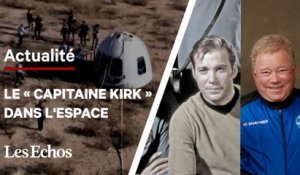 Submergé par l’émotion, le « capitaine Kirk » revient de l’espace