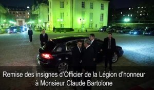 Remise des insignes d’Officier de la Légion d’Honneur à Claude Bartolone - Mercredi 18 décembre 2019