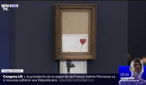 "La fille au ballon", oeuvre de Banksy, a été vendu 21,8 millions d'euros