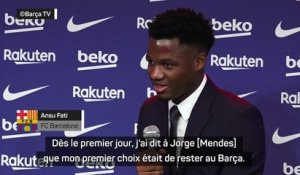 Barça - Fati : "J'ai toujours voulu rester"