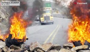Contre la hausse des prix du carburant, les Equatoriens bloquent les routes du pays
