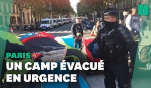 À Paris, un camp de migrants brièvement installé sur la place de l'Hôtel de ville