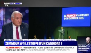 Jean-Pierre Raffarin: "Pour moi, Éric Zemmour est le candidat de l'extrême droite"