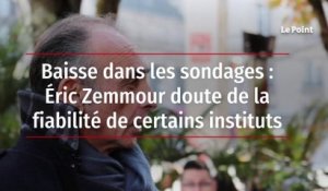 Baisse dans les sondages : Eric Zemmour doute de la fiabilité de certains instituts