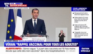Olivier Véran annonce que le pass sanitaire ne sera plus valide 7 mois après la dernière injection
