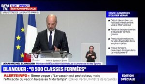 Jean-Michel Blanquer: "Hier, on dénombrait 8.500 classes fermées"