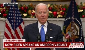 Variant Omicron - "Il n'y a pas de raison de paniquer et aucune nouvelle fermeture des frontières n'est envisagée pour l'instant" déclare le président américain, Joe Biden, dans un discours à la Maison Blanche