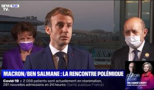 Rencontre entre Emmanuel Macron et Mohammed ben Salmane: le président de la République affirme que "ça ne veut pas dire que je cautionne, ça ne veut pas dire que j'oublie"