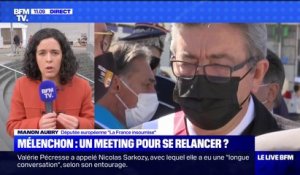 Meeting de Jean-Luc Mélenchon: "Nous ne sommes pas condamnés à un duel Macron-extrême droite, nous avons un autre chemin" (Manon Aubry)