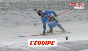 Fillon Maillet casse sa carabine - Biathlon - CM (H) - Poursuite 12,5 km