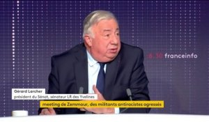 Meeting d'Éric Zemmour : des "violences inadmissibles" selon Gérard Larcher, mais "la provocation peut inciter à cela"