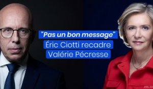 "Pas un bon message" : Éric Ciotti recadre Valérie Pécresse