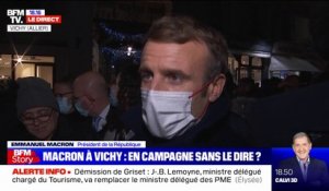 Emmanuel Macron sur la démission d'Alain Griset: "Il a pris ses responsabilités suite à une décision de justice"