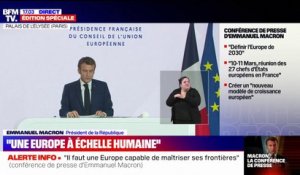 Emmanuel Macron: "Le rôle de nos institutions" c'est de "ne rien concéder, ni au racisme, ni à l'antisémitisme, ni à la remise en cause de nos valeurs"