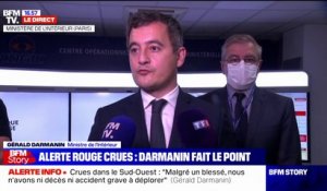 Gérald Darmanin sur la vigilance rouge: "Malgré un blessé, nous n'avons ni décès ni accident grave à déplorer pour l'instant"