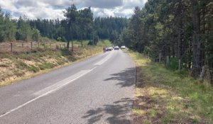 Passage des cyclistes à la 4e étape du Tour de l'Ardèche Féminin 2021 (2))