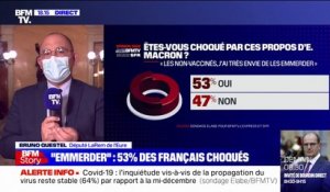 Pour Bruno Questel, les propos polémiques d'Emmanuel Macron sont "une mise en garde sur le fait qu'il n'est plus possible de s'exonérer de la question vaccinale et vivre normalement"