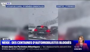 Dans les Pyrénées, des centaines d'automobilistes bloqués à cause de la neige