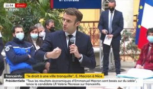 Emmanuel Macron à Nice: Le Président de la République veut "doubler les policiers sur le terrain d'ici à 2030" - VIDEO